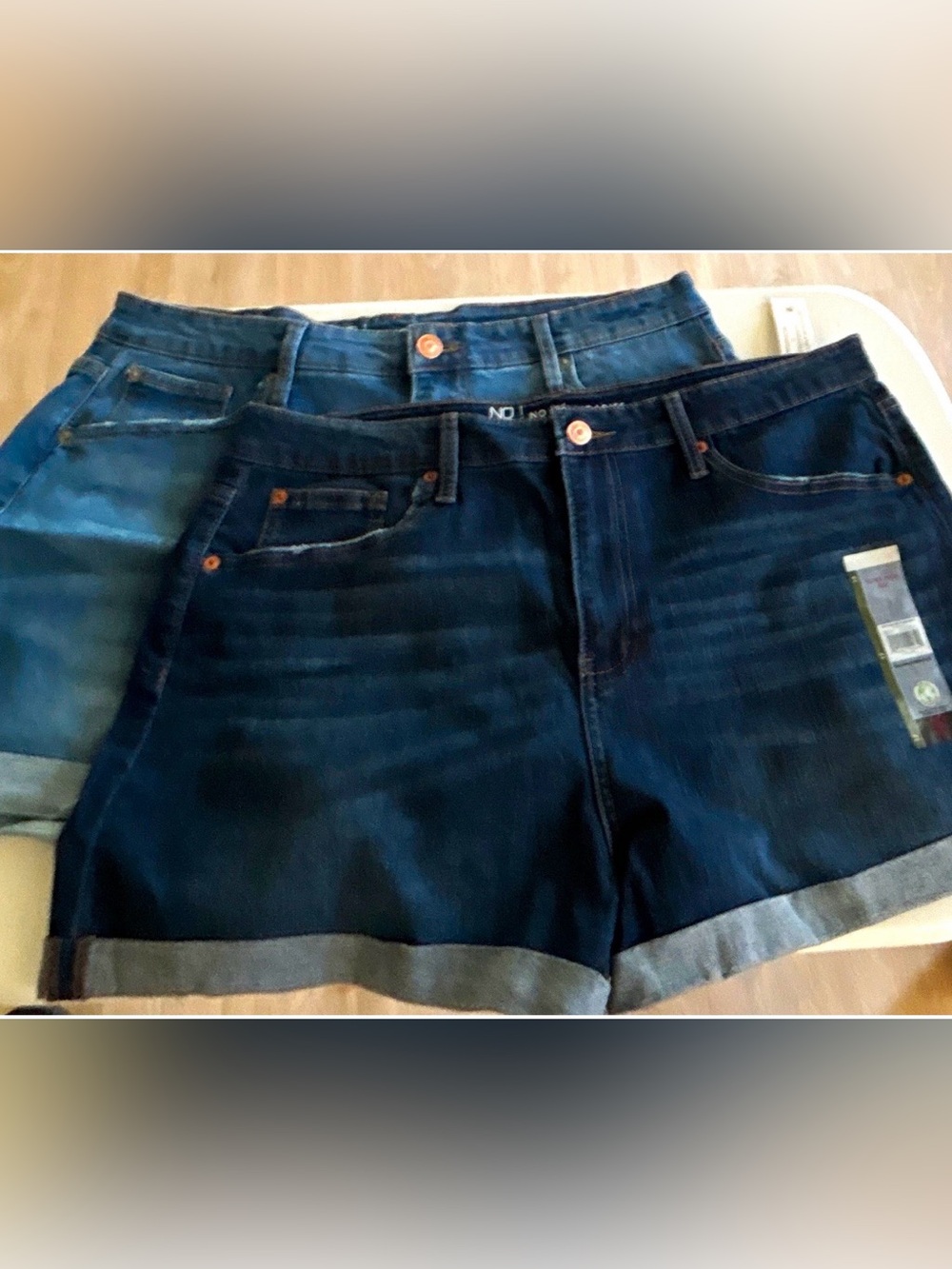 No Boundaries 2 pair bundle Blue Denim Jean Shorts - Cuffed Hem